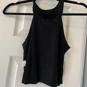 brandy melville black crop top